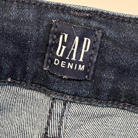 GAP Women Size 16/33R Cigarette Dark Indigo High Rise Denim Jeans - Picture 6 of 6